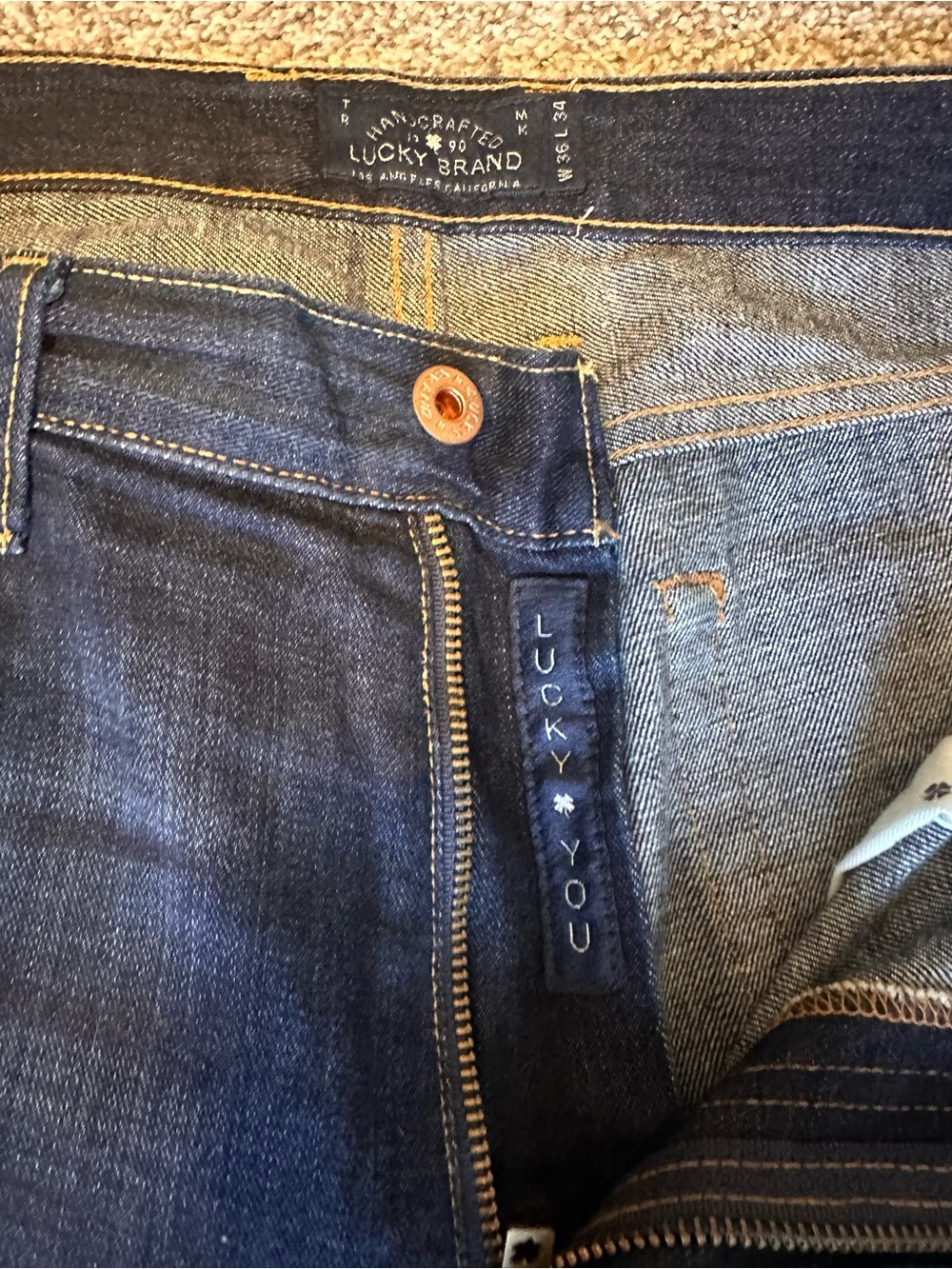 Lucky Brand Men's Indigo Straight Jeans - Picture 2 of 6